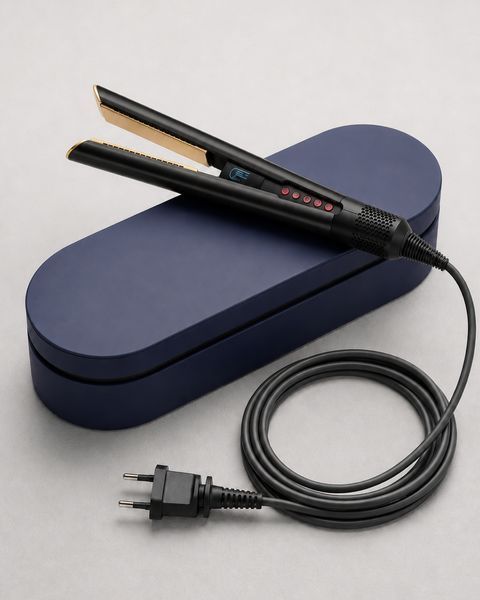 Стайлер-выпрямитель для волос с кейсом Airstrait HT01 Strawberry Onyx Black/Gold id_3768 фото