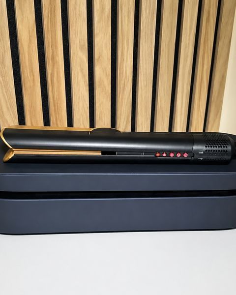 Стайлер-выпрямитель для волос с кейсом Airstrait HT01 Strawberry Onyx Black/Gold id_3768 фото