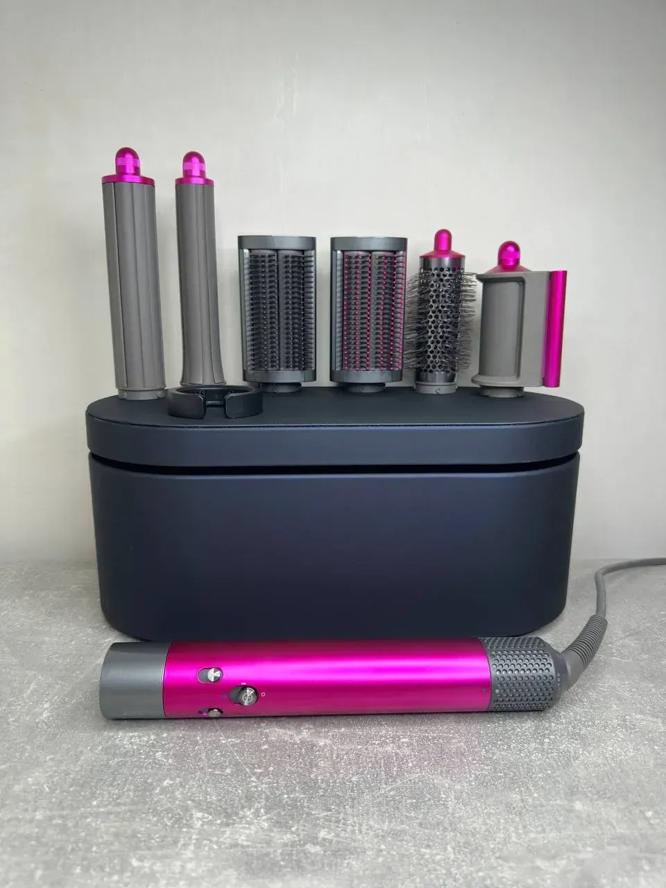 Мультистайлер для волосся Airwrap Complete Long HS05 6 насадок Fuchsia/Nickel