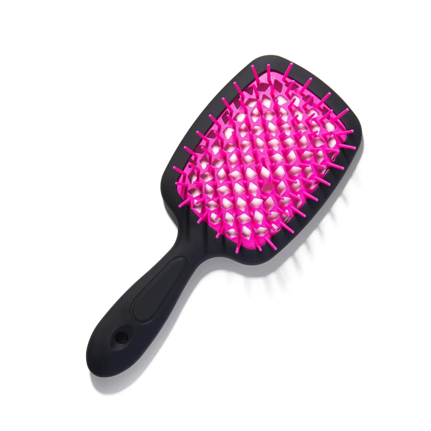 Щётка для волос Hollow Comb Superbrush Plus Black-Pink Soft Touch