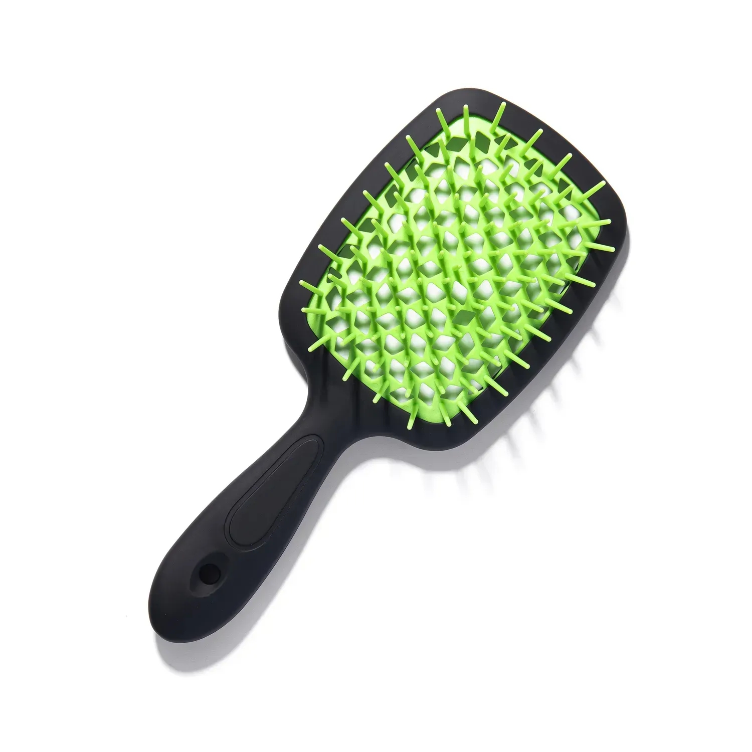 Щётка для волос Hollow Comb Superbrush Plus Black-Green Soft Touch