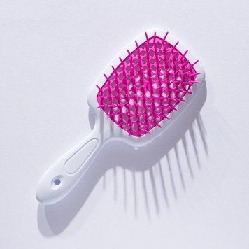 Щетка для волос Hollow Comb Superbrush Plus White-Pink id_3081 фото