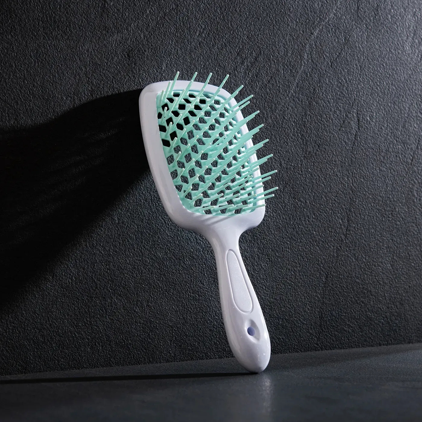 Щётка Hollow Comb Superbrush Plus White-Mint, расчёсывание влажных волос