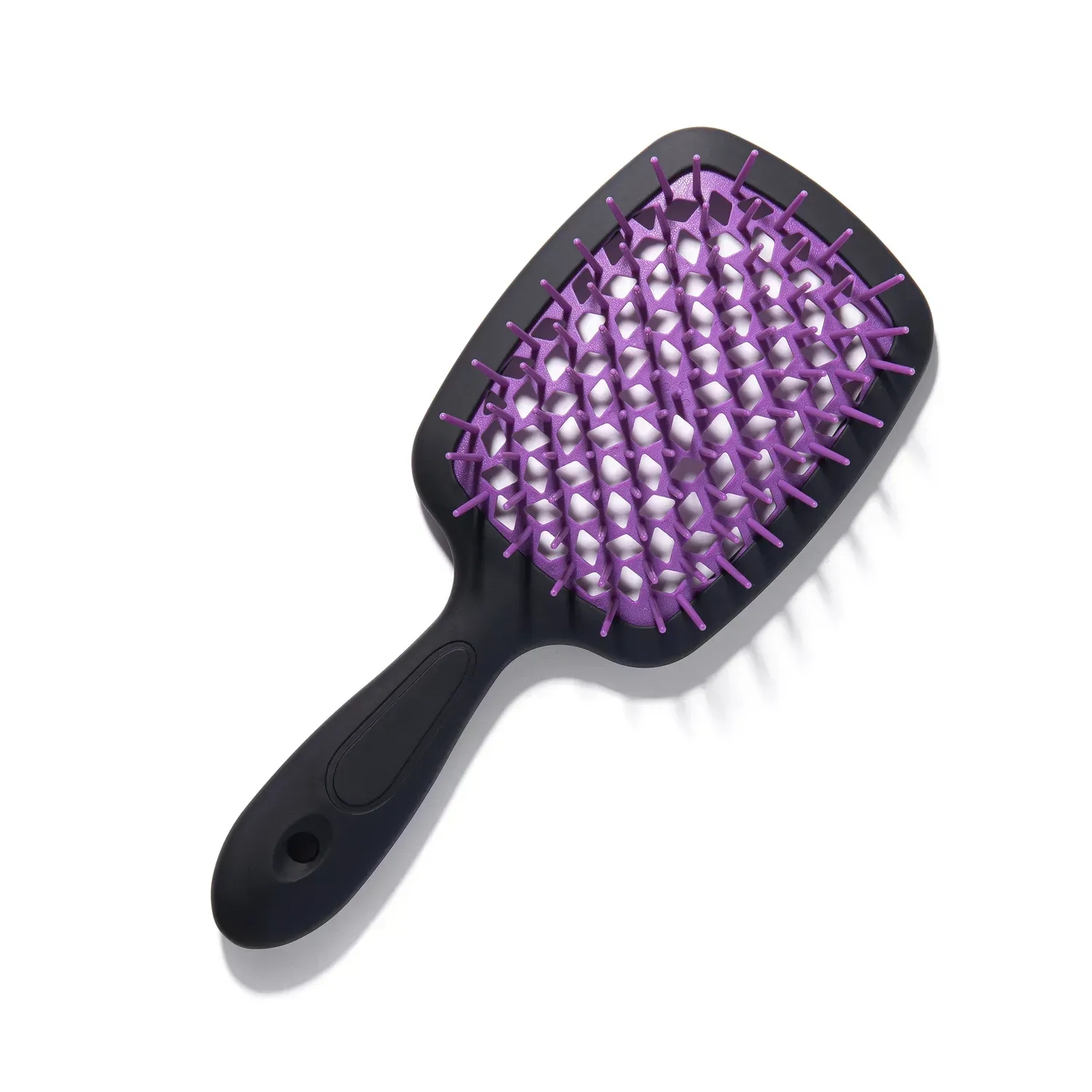 Щётка для волос Hollow Comb Superbrush Plus Black-Purple Soft Touch
