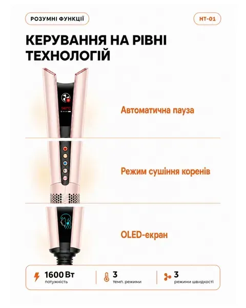 Випрямляч для волосся з кейсом HT01 Airstrait Kanzan Pink, бежевий id_3918 фото Випрямляч для волосся з кейсом HT01 Airstrait Kanzan Pink, бежевий id_3918 фото