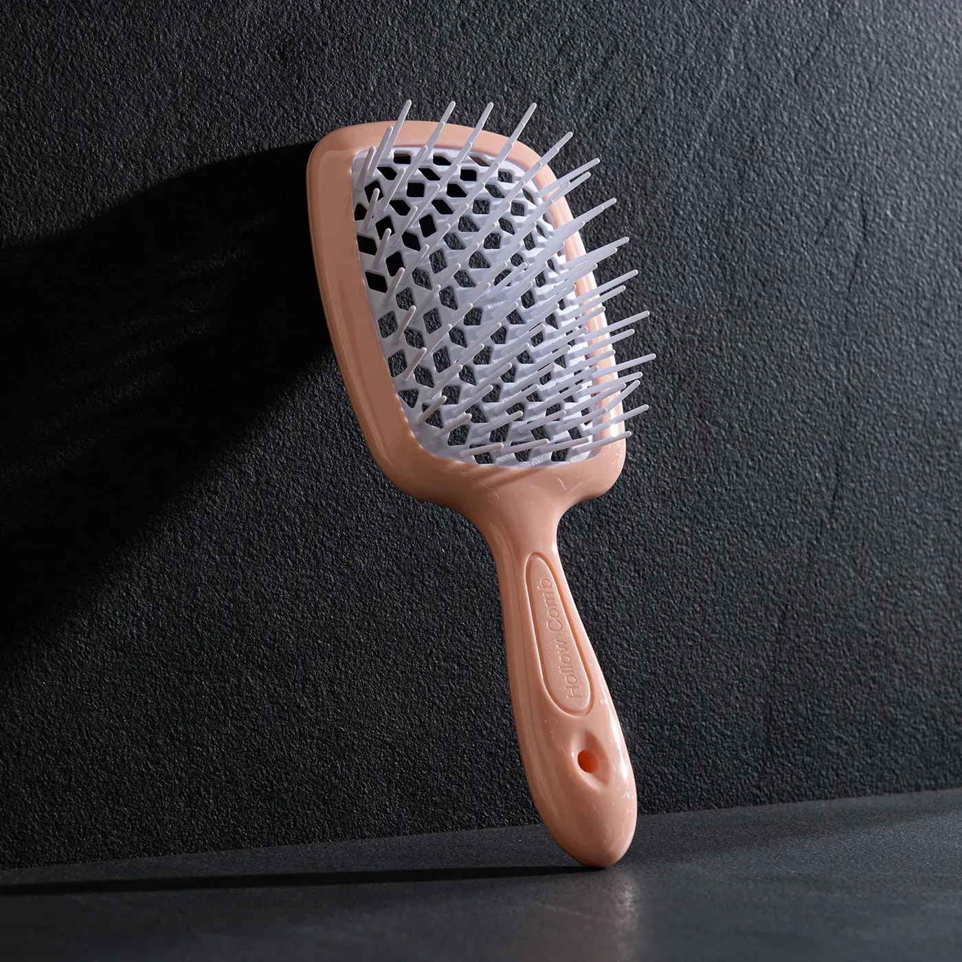 Щётка Hollow Comb Superbrush Plus Caramel-White, расчёсывание влажных волос