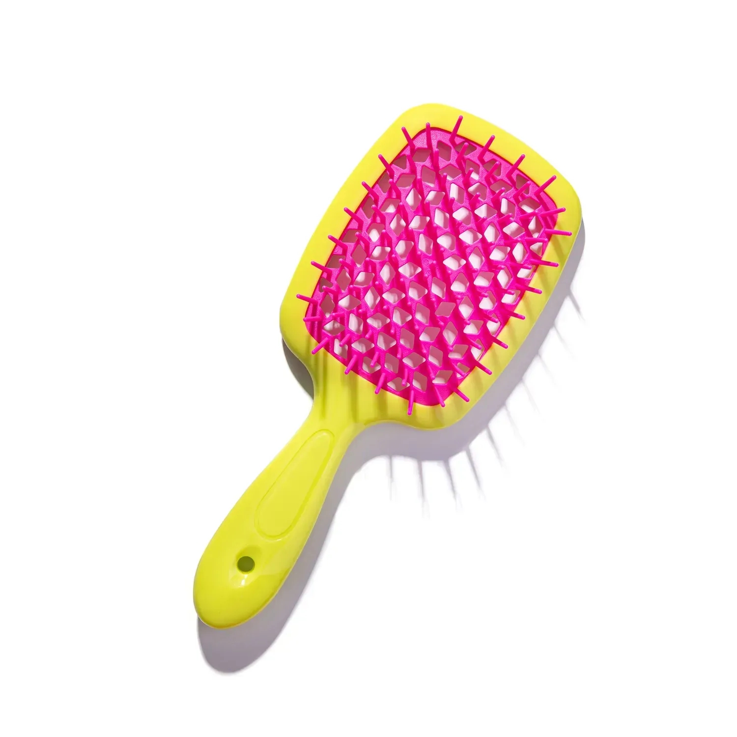 Щітка для волосся Hollow Comb Superbrush Plus Yellow-Pink