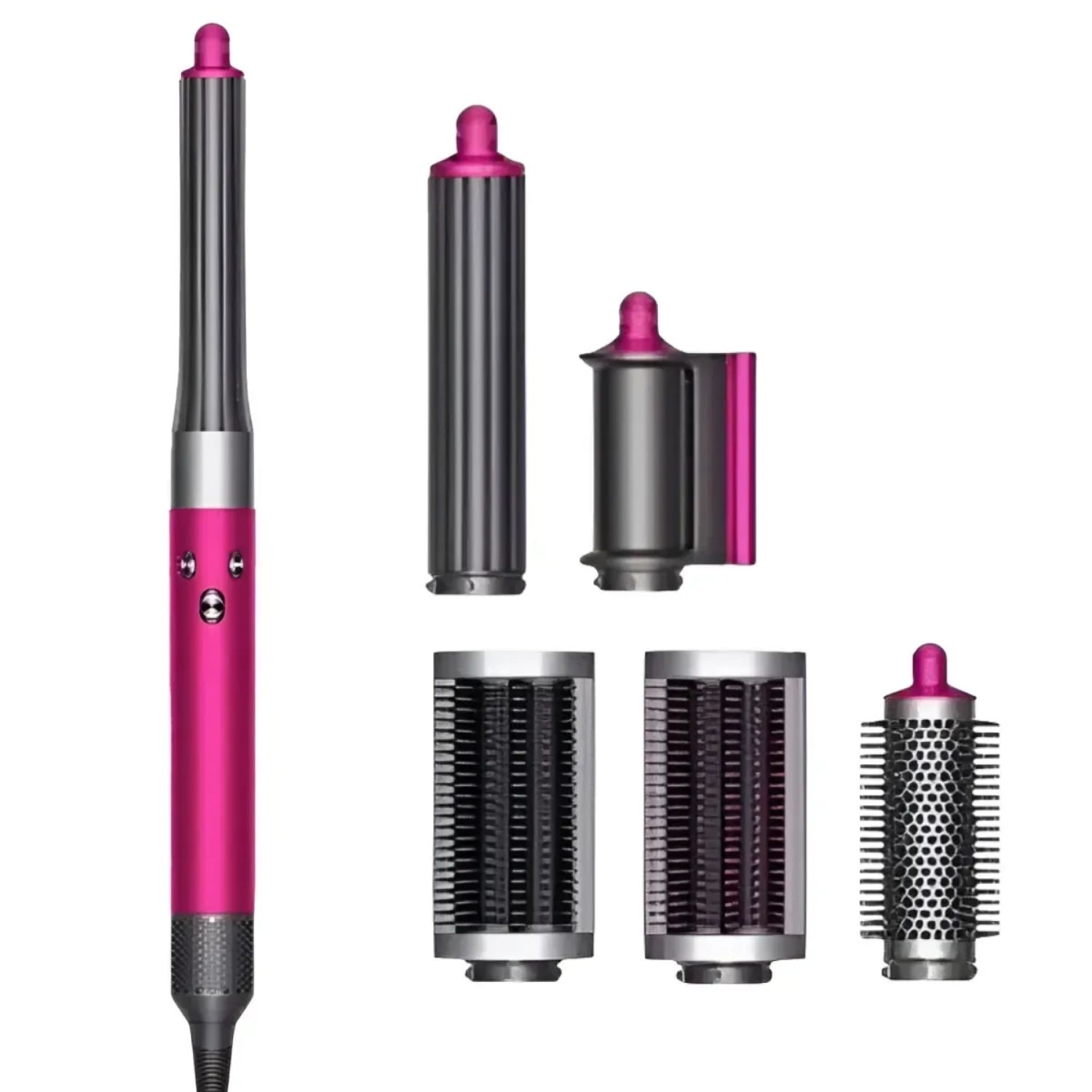 Мультистайлер для волосся Airwrap Complete Long 6 насадок, Fuchsia/Nickel