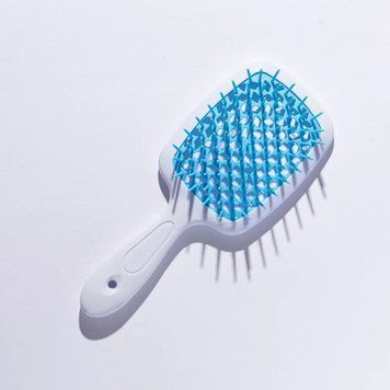 Щетка для волос Hollow Comb Superbrush Plus White-Blue id_3058 фото