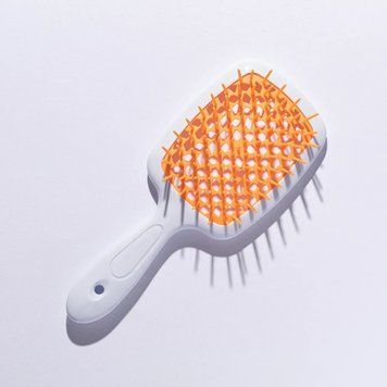 Щетка для волос Hollow Comb Superbrush Plus White-Orange id_3059 фото