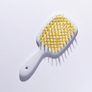 Щетка для волос Hollow Comb Superbrush Plus White-Yellow id_3060 фото